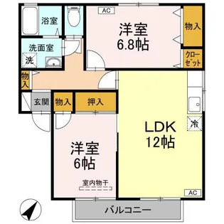 アムール A棟【1階】の間取り