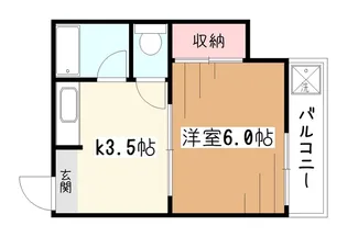 1Kの間取り画像