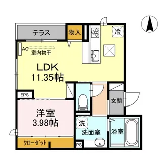 福岡県久留米市津福今町【アパート】の間取り