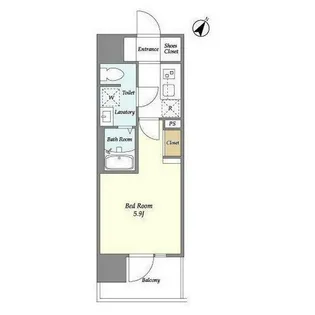 1Kの間取り画像