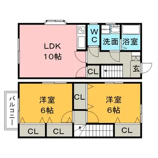 クローバー岡の間取り