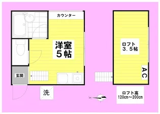 ツインハイムサンムーン【2階】の間取り