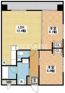 ABITI浜町【12階】の間取り