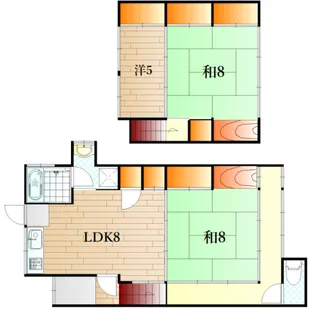 山口県下関市上田中町7【一戸建】の間取り