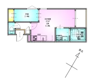 1LDKの間取り画像