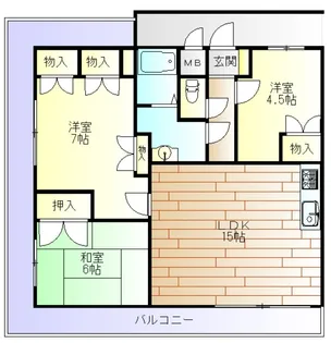 ヴィレッジ板宿【9階】の間取り