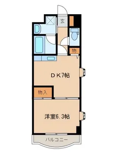 センチュリー時計台III【2階】の間取り
