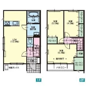 栃木県小山市西城南5【一戸建】の間取り