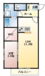 1LDKの間取り画像