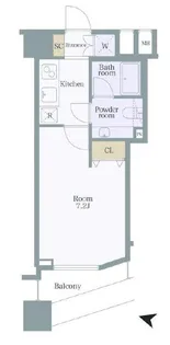 ファーストリアルタワー新宿【19階】の間取り