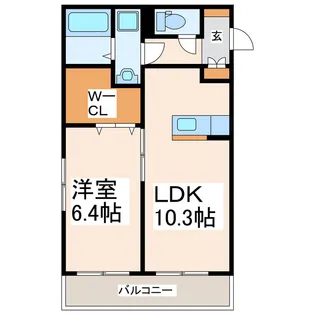 ヴィーナス・ヒルズ近見【1階】の間取り