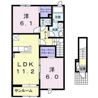 ソレイユ・フルールIII【2階】の間取り