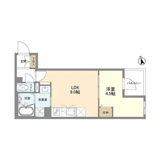 1LDKの間取り画像