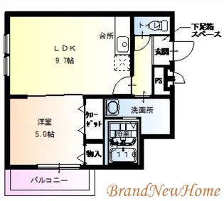 フジパレス諏訪ノ森III番館【1階】の間取り
