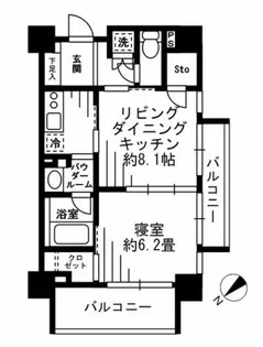 東京都世田谷区池尻3【マンション】の間取り