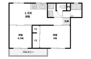 大阪府三島郡島本町広瀬3【アパート】の間取り