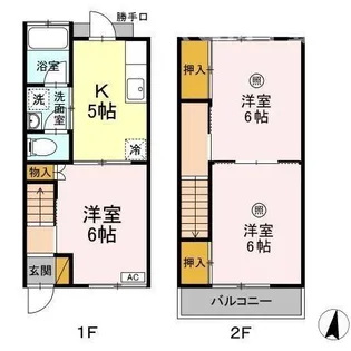 第二杉山ハイツ【2階】の間取り