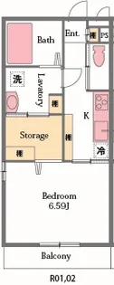 埼玉県東松山市美原町1【アパート】の間取り