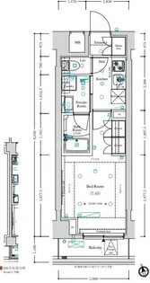 ガリシア竹ノ塚【3階】の間取り