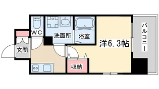 エスリード梅田グランノース【3階】の間取り
