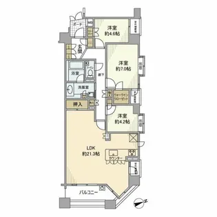 プラハ横浜センター南ステーションアリーナ【3階】の間取り