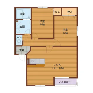 パークメゾン(AB)【2階】の間取り