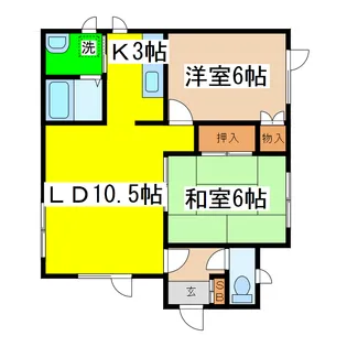 パークサイドハイツ【1階】の間取り