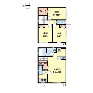 千葉県我孫子市都部【一戸建】の間取り