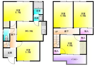 大阪府八尾市山城町4【一戸建】の間取り