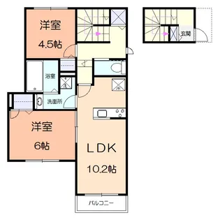 マツカゼ【2階】の間取り
