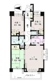 パーク・ハイム中野坂上【7階】の間取り