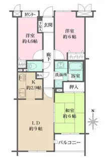 井草パークハウス【4階】の間取り