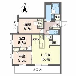 ベル スウィート【1階】の間取り