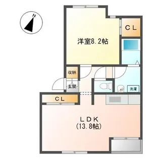 愛知県日進市折戸町鎌ケ寿【アパート】の間取り