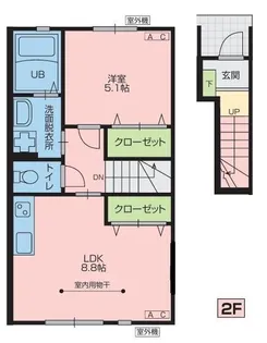 エスティーハウス鍛冶町【2階】の間取り