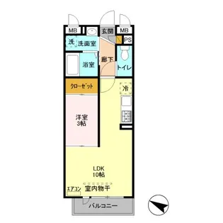 埼玉県草加市新里町【アパート】の間取り