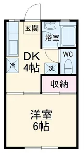 リバーハイツ【1階】の間取り