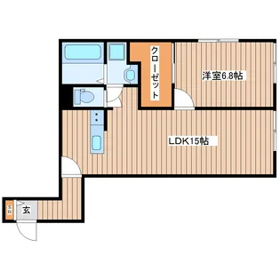 ベルリード北仙台【1階】の間取り