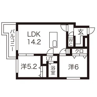 北海道札幌市中央区南六条西24【マンション】の間取り