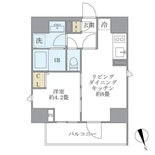 東京都新宿区四谷三栄町【マンション】の間取り