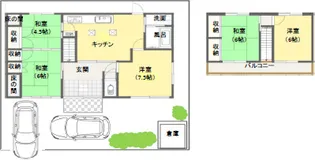 岐阜県大垣市枝郷4【一戸建】の間取り