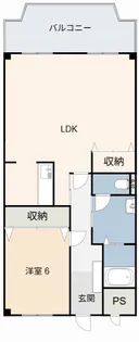 キャッスル西尾【6階】の間取り
