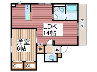 ル・レーヴ・ドゥ・タカ【1階】の間取り