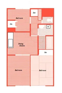 リバストーン神大寺【4階】の間取り