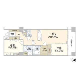 グローリオ錦糸町(0004468)【13階】の間取り