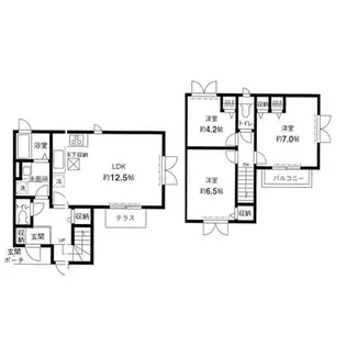 神奈川県横浜市都筑区荏田南3【一戸建】の間取り