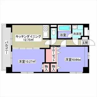 ラ.グラシューズ【3階】の間取り