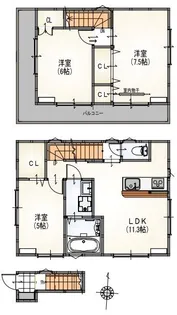 サンライズ西大島【2階】の間取り