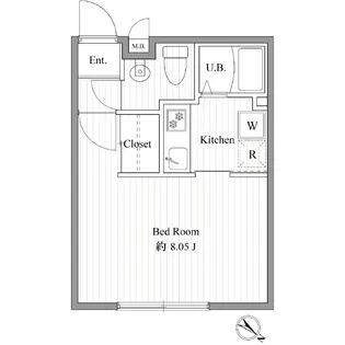ZESTY西新宿III【3階】の間取り