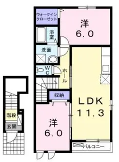 アルモニー B棟【2階】の間取り